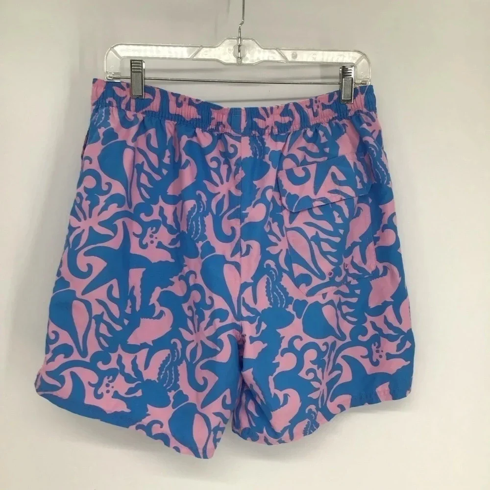 Vineyard Vines Men’s Printed Chappy Swim Trunks Starfish Seahorse Size Medium
